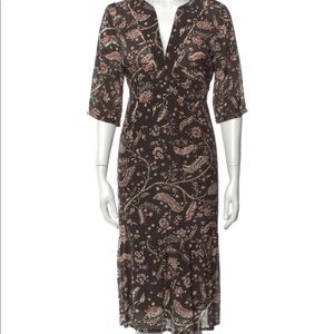 BA&SH floral print midi dress